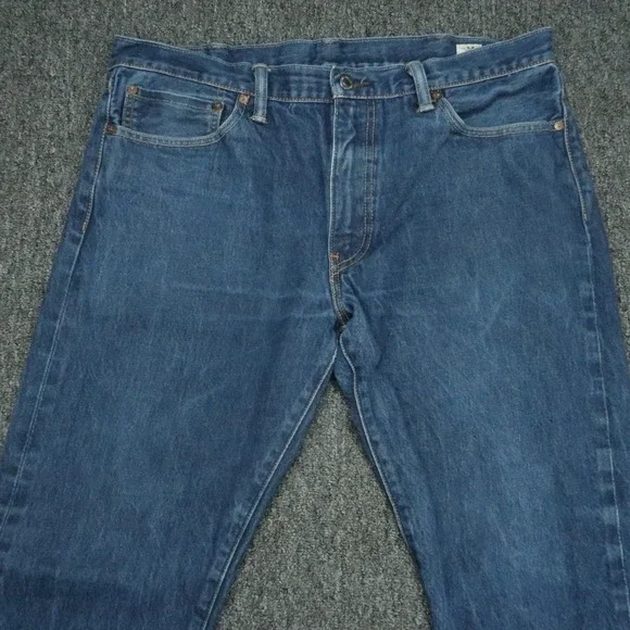 Levis Jeans Men 36x32 Blue 511 White Oak Cone Denim Selvedge Straight 5 Pocket